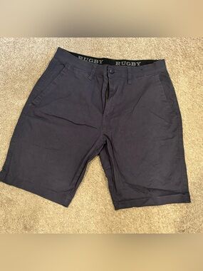 Rugby Classic Flat-Front Navy Men's Shorts